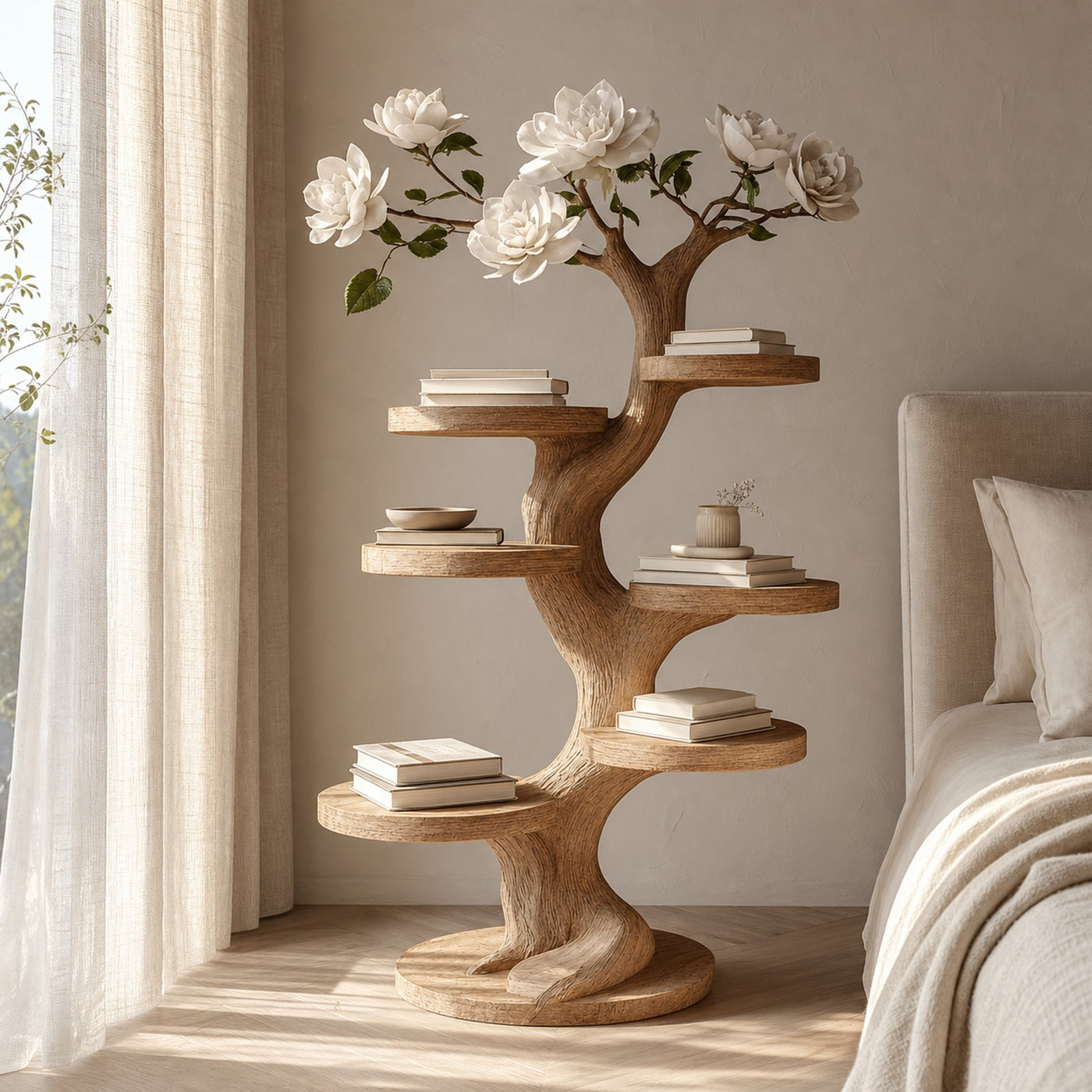 Rustic Artistic Branch Nightstand Bedroom Or Living Room Accent