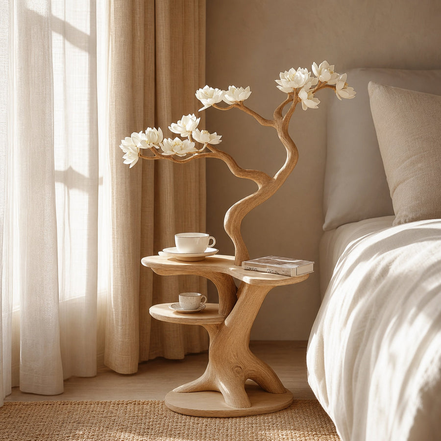 Rustic Artistic Nightstand Bedroom Living Room Accent