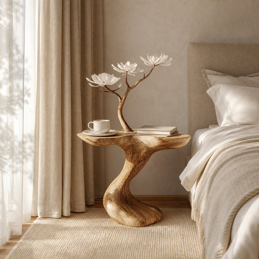 Rustic Artistic Nightstand Bedroom Living Room Corner