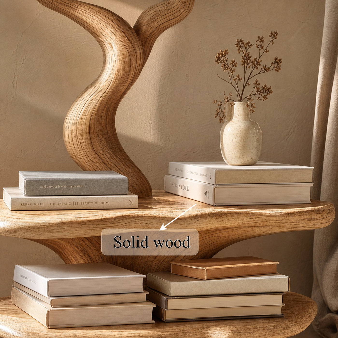 Rustic Artistic Nightstand Modern Bedroom Accent - product view 4