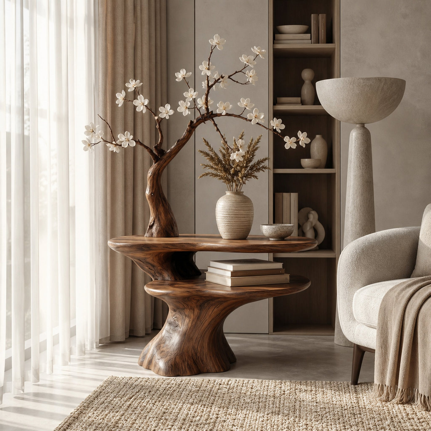 Rustic Bedside Table Bedroom And Living Room - product view 7