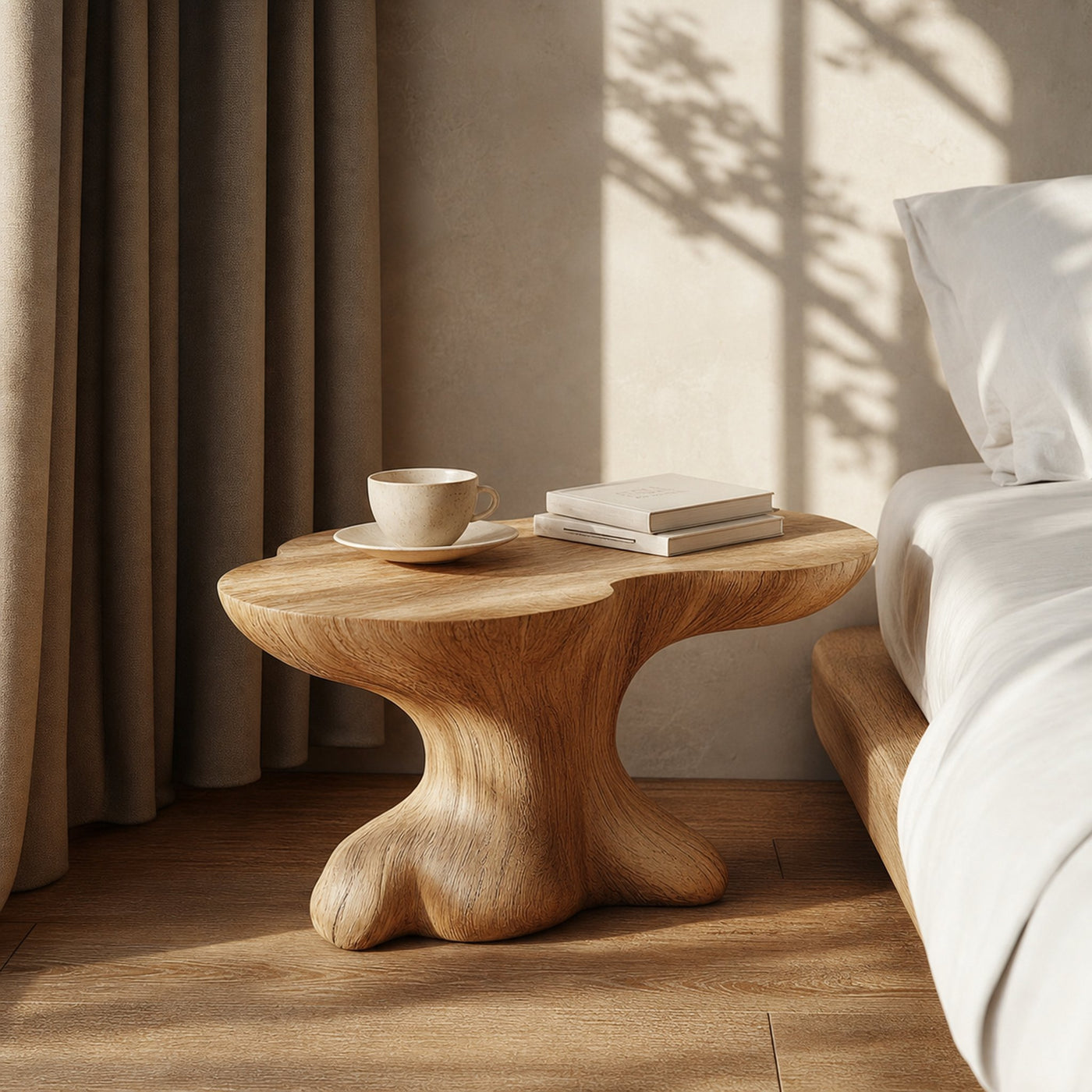 Rustic Bedside Table Modern Bedroom