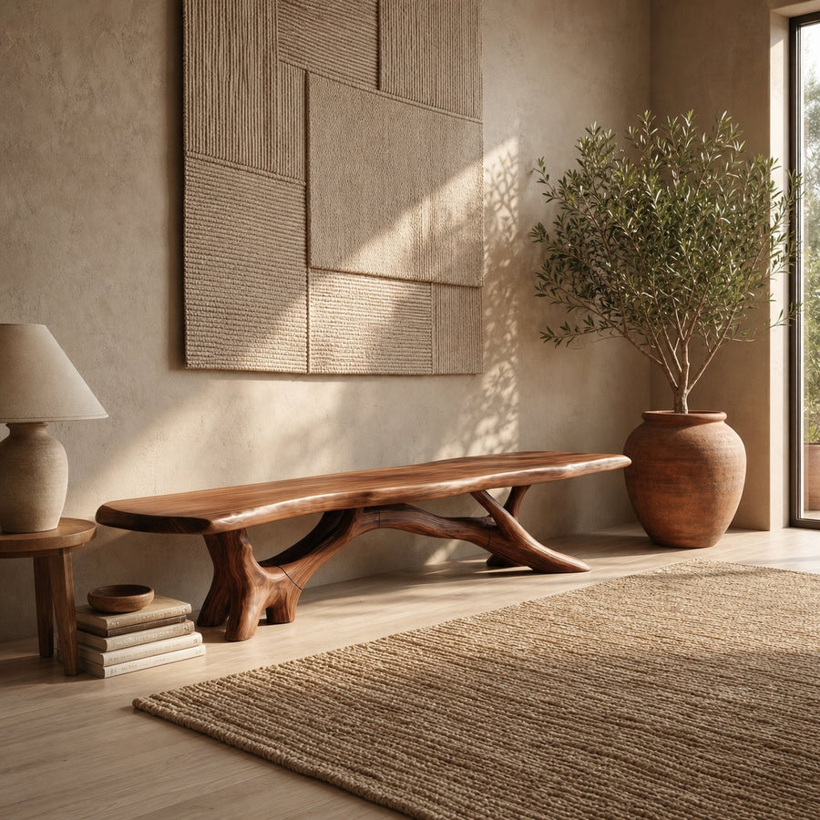 Rustic Bench For Hallway Living Room