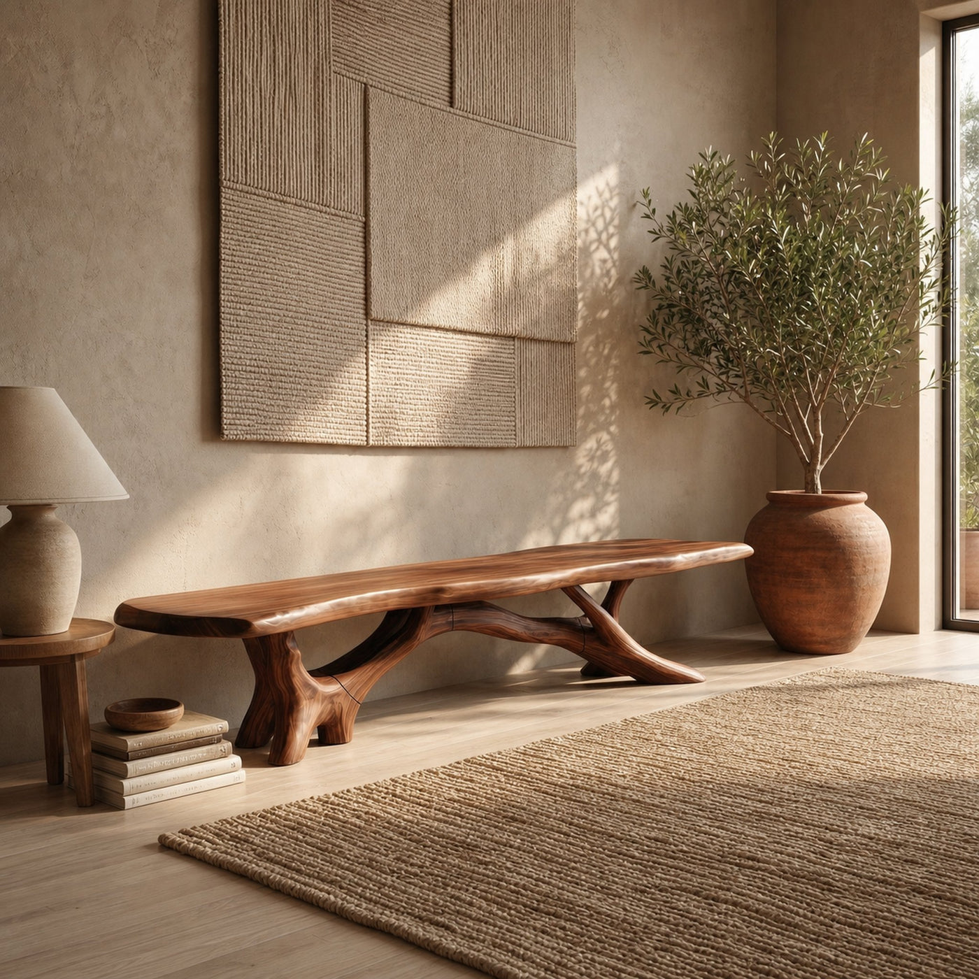 Rustic Bench For Hallway Living Room