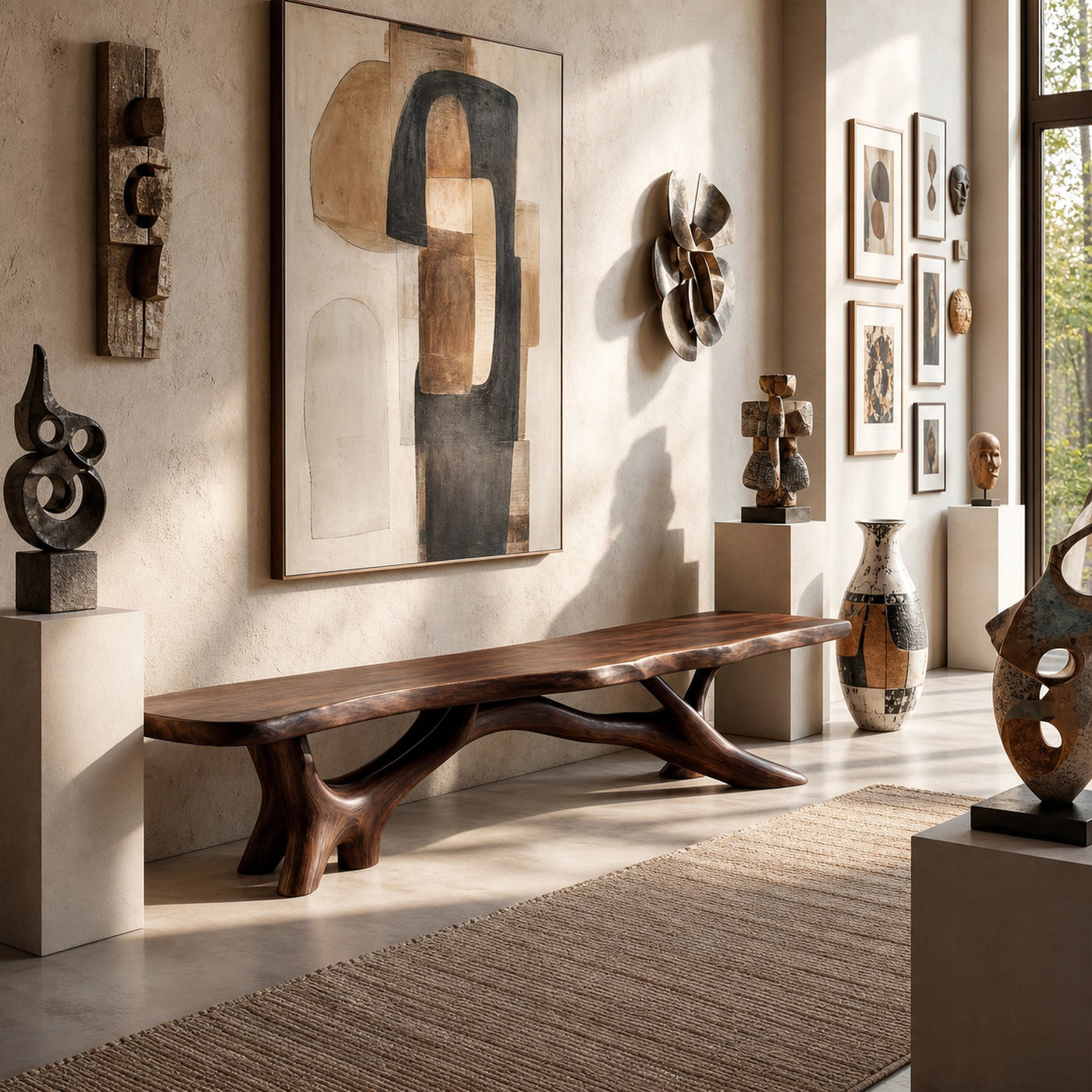 Rustic Bench For Hallway Living Room - product view 6