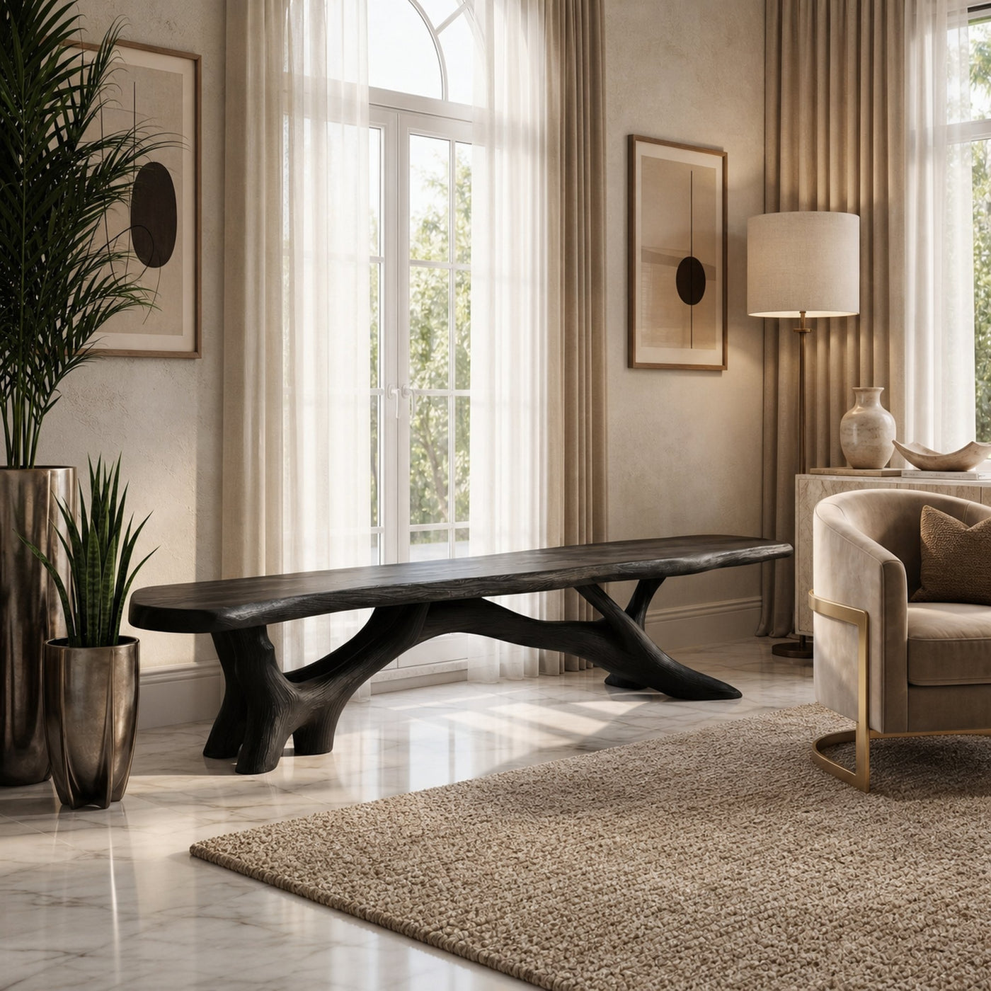 Rustic Bench For Hallway Living Room - product view 7