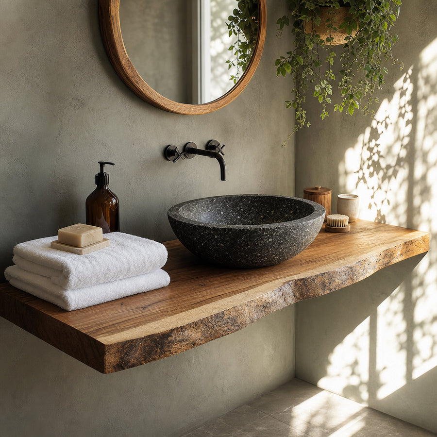 Rustic Compact Vanity Bathroom