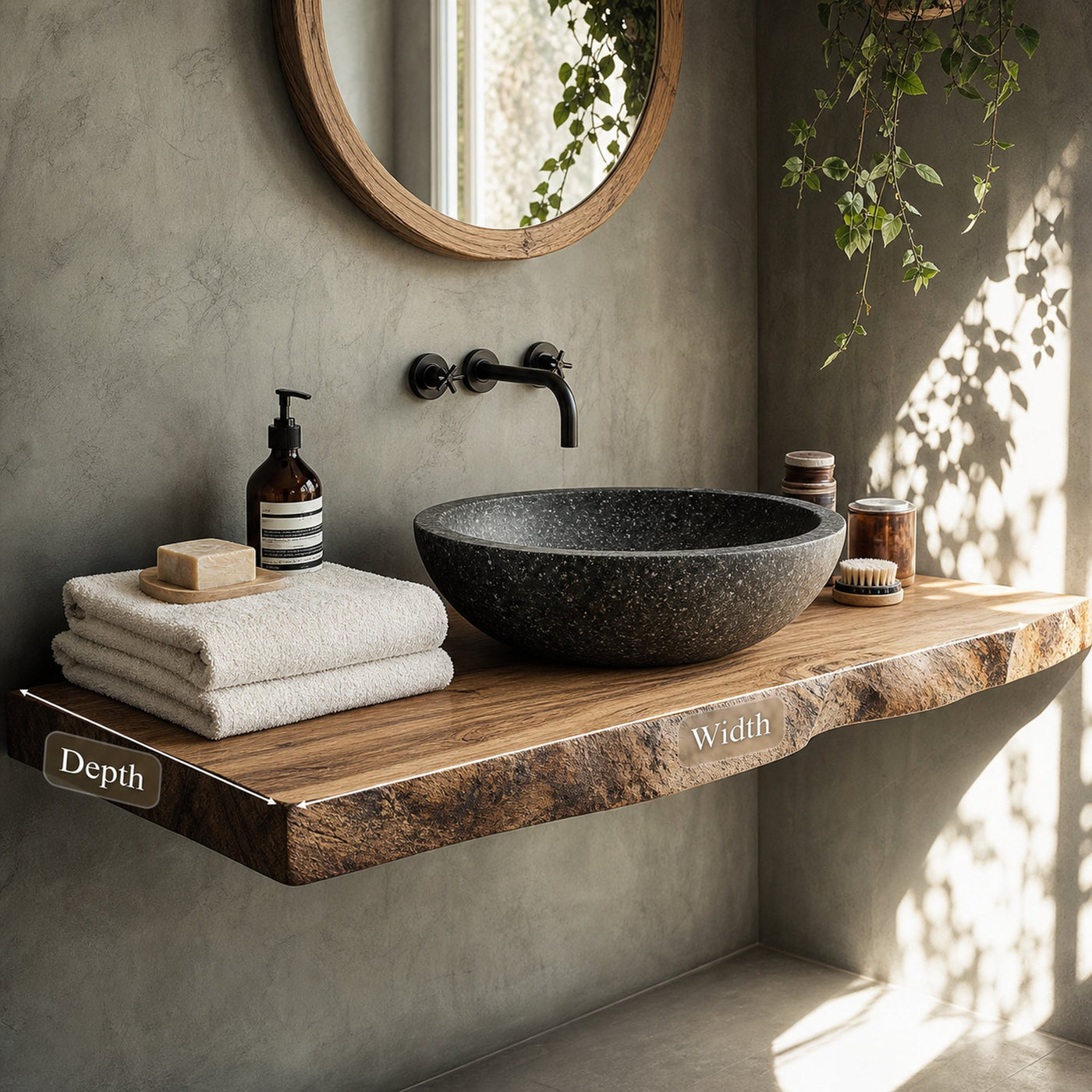 Rustic Compact Vanity Bathroom - product view 6