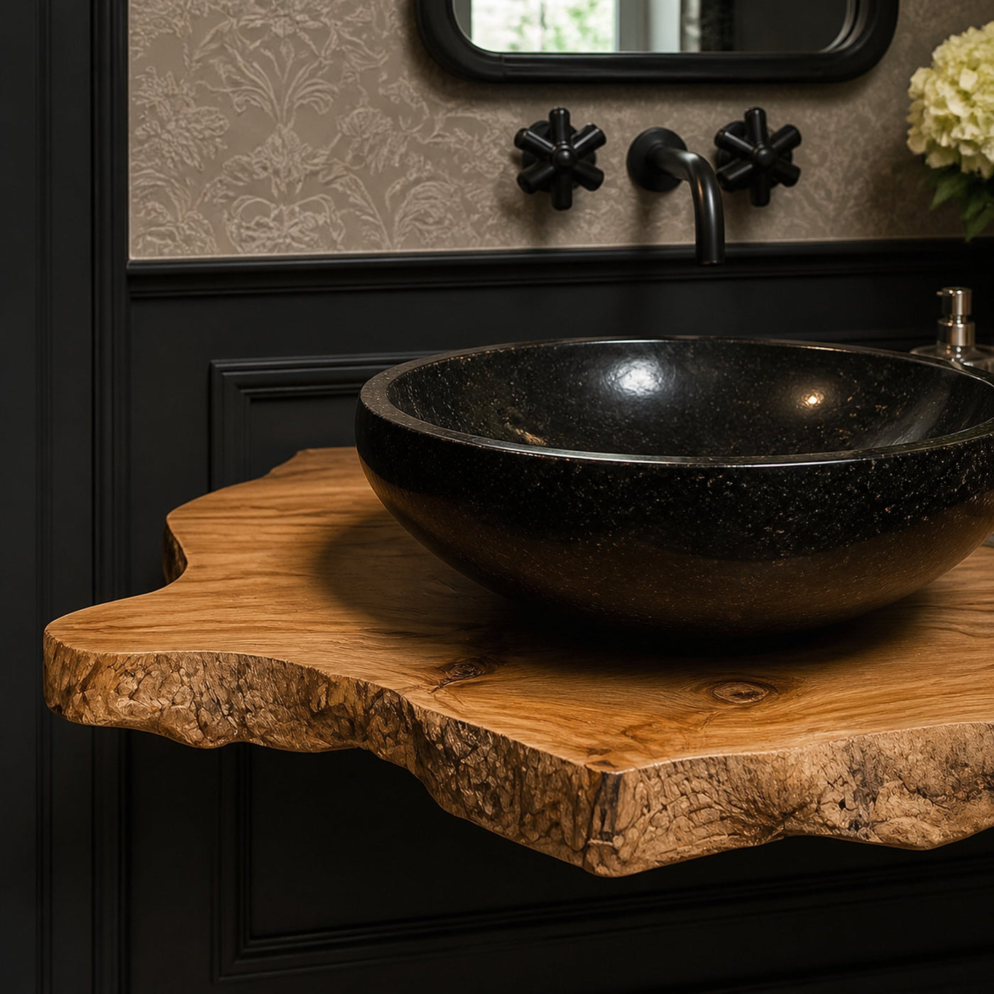 Rustic Edge Shelf Bathroom Vanity Shelf Handmade Gift