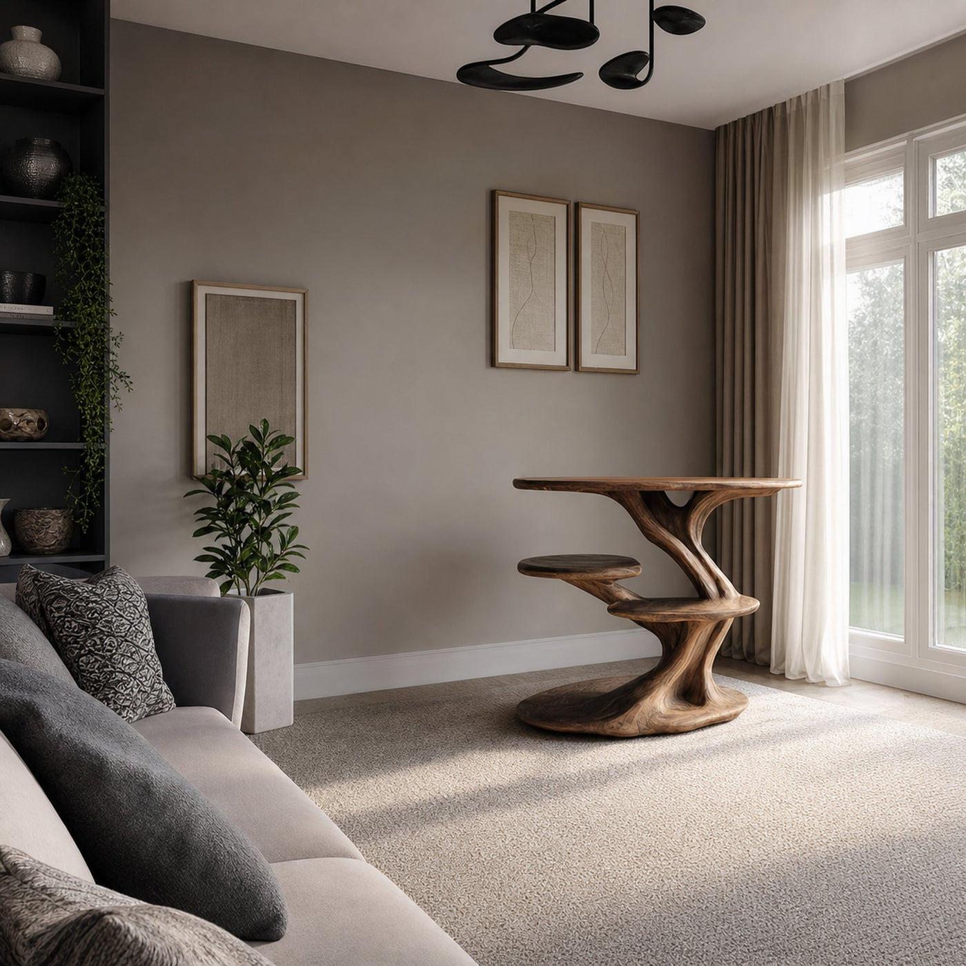 Rustic End Table Living Room And Bedroom - product view 2