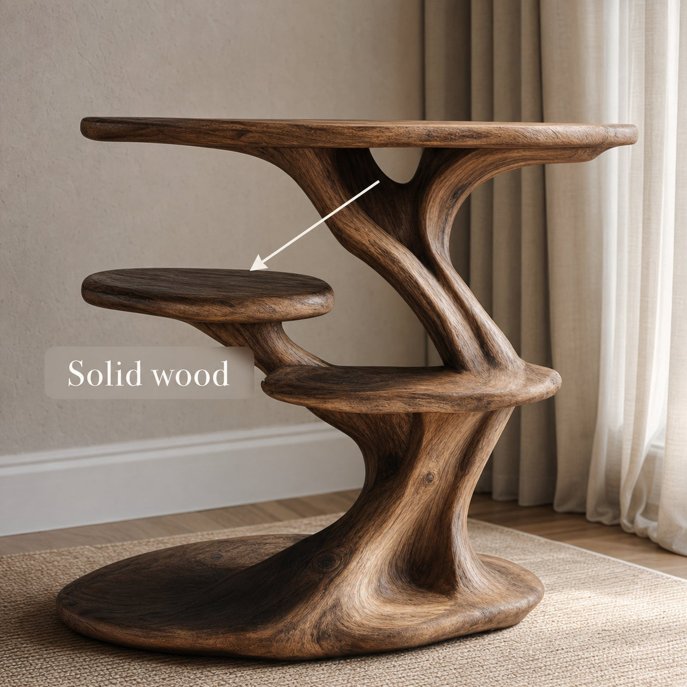 Rustic End Table Living Room And Bedroom - product view 3