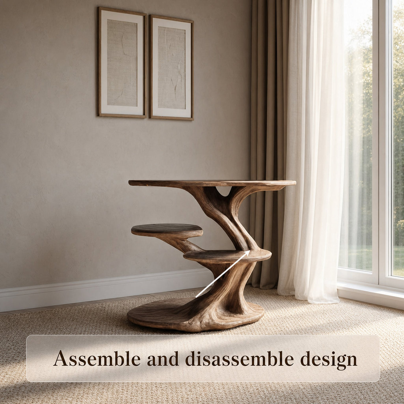 Rustic End Table Living Room And Bedroom - product view 4