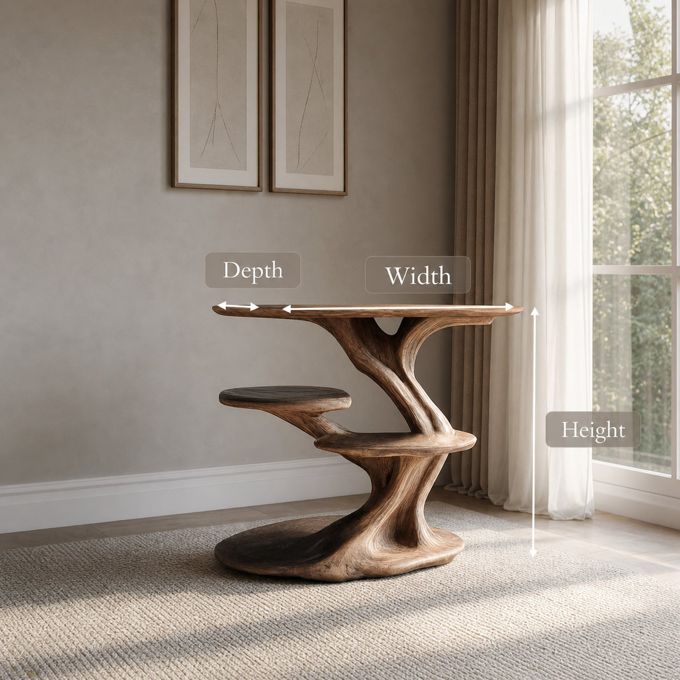 Rustic End Table Living Room And Bedroom - product view 5