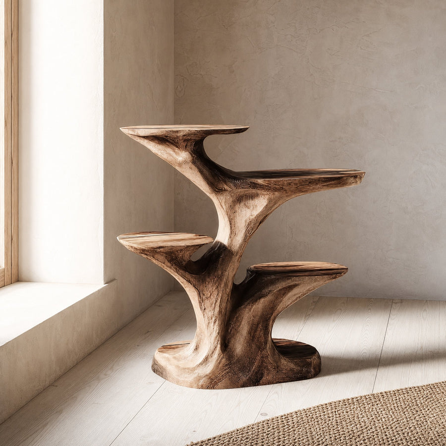 Rustic End Table Living Room Corner