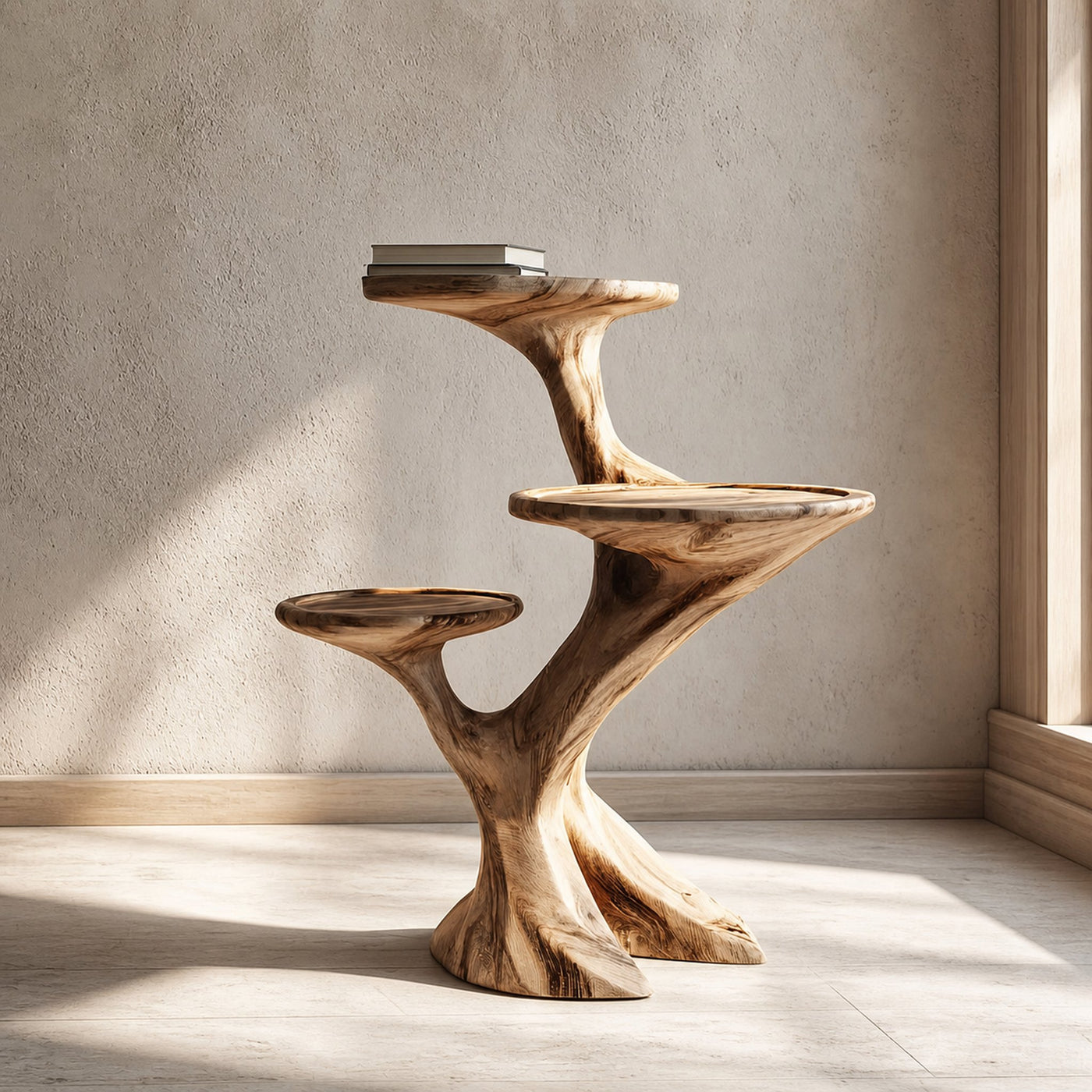 Rustic End Table Living Room Storage