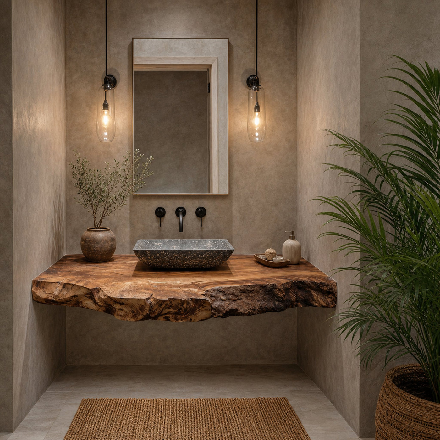 Rustic Farmhouse Wooden Bathroom Vanity Floating Shelf For Vintage Bathrooms - product view 2