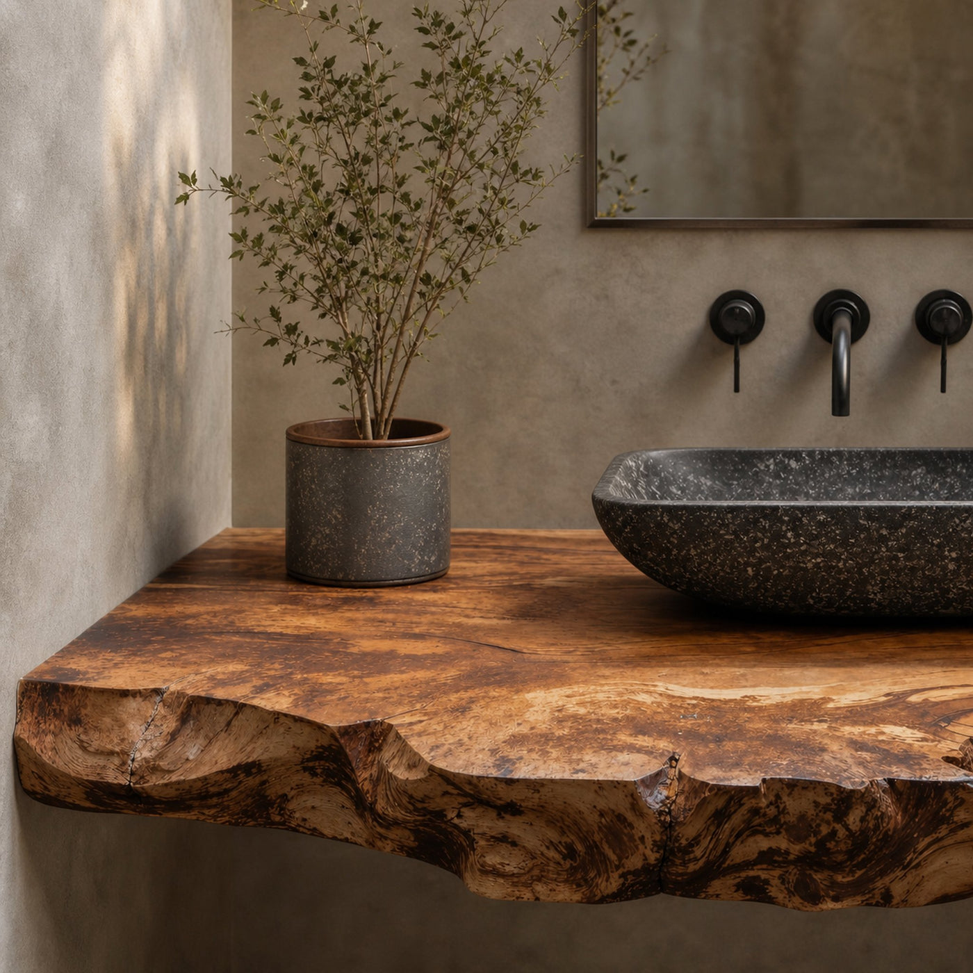 Rustic Farmhouse Wooden Bathroom Vanity Floating Shelf For Vintage Bathrooms - product view 3