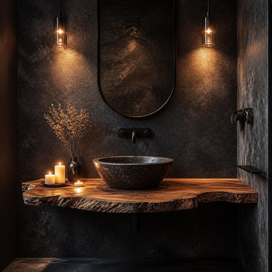 Rustic Floating Bathroom Vanity Modern Washroom