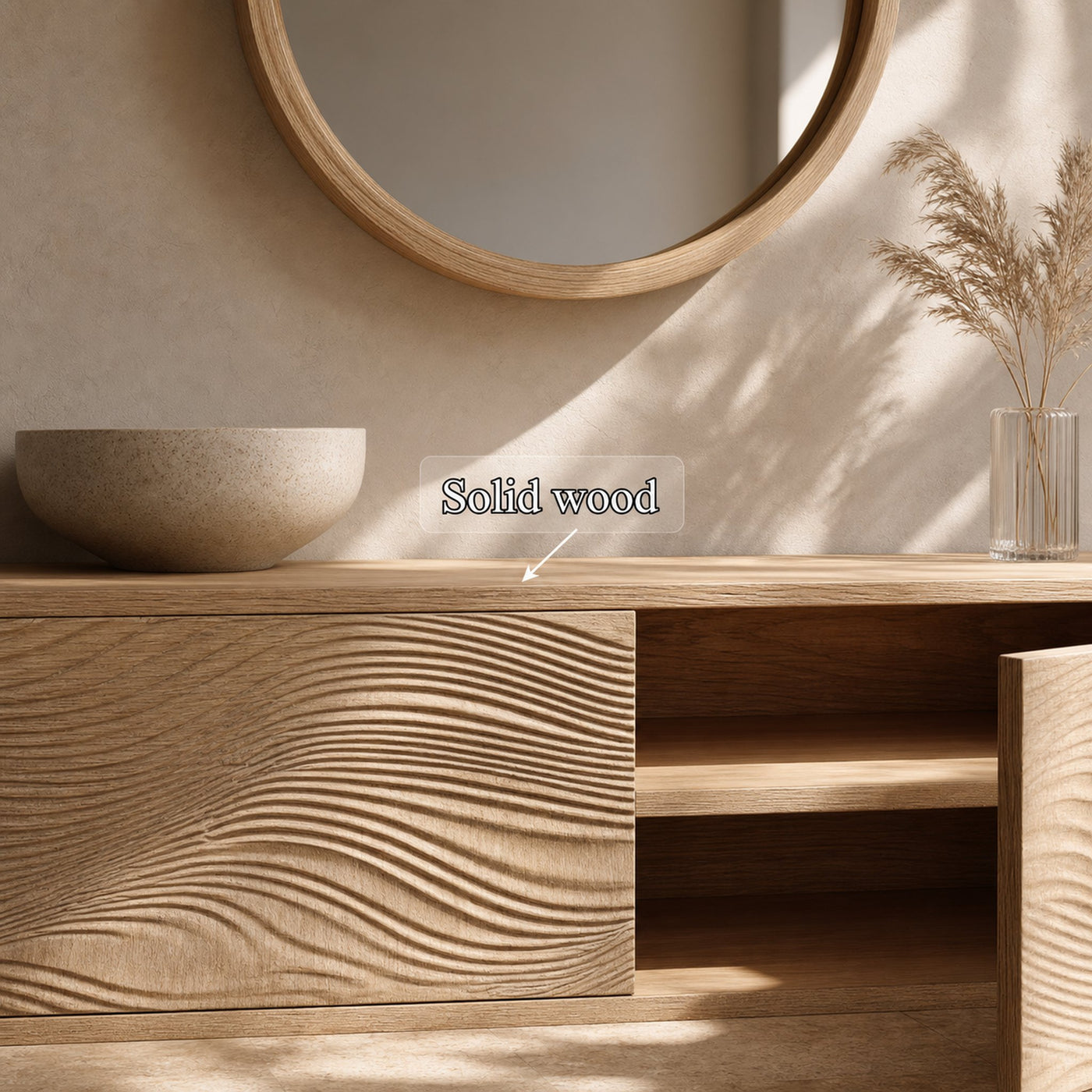 Rustic Floating Bathroom Vanity Modern Washroom - product view 4