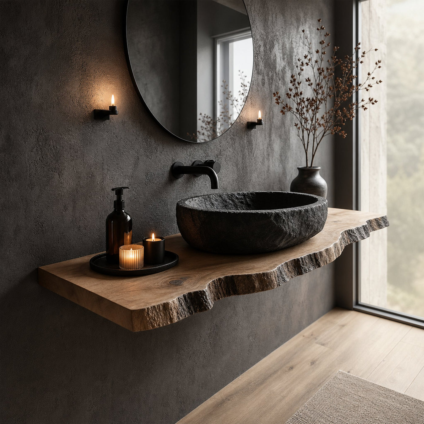 Rustic Floating Bathroom Vanity Modern Washroom - product view 2