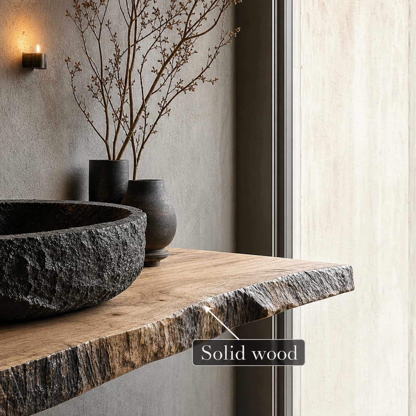 Rustic Floating Bathroom Vanity Modern Washroom - product view 4