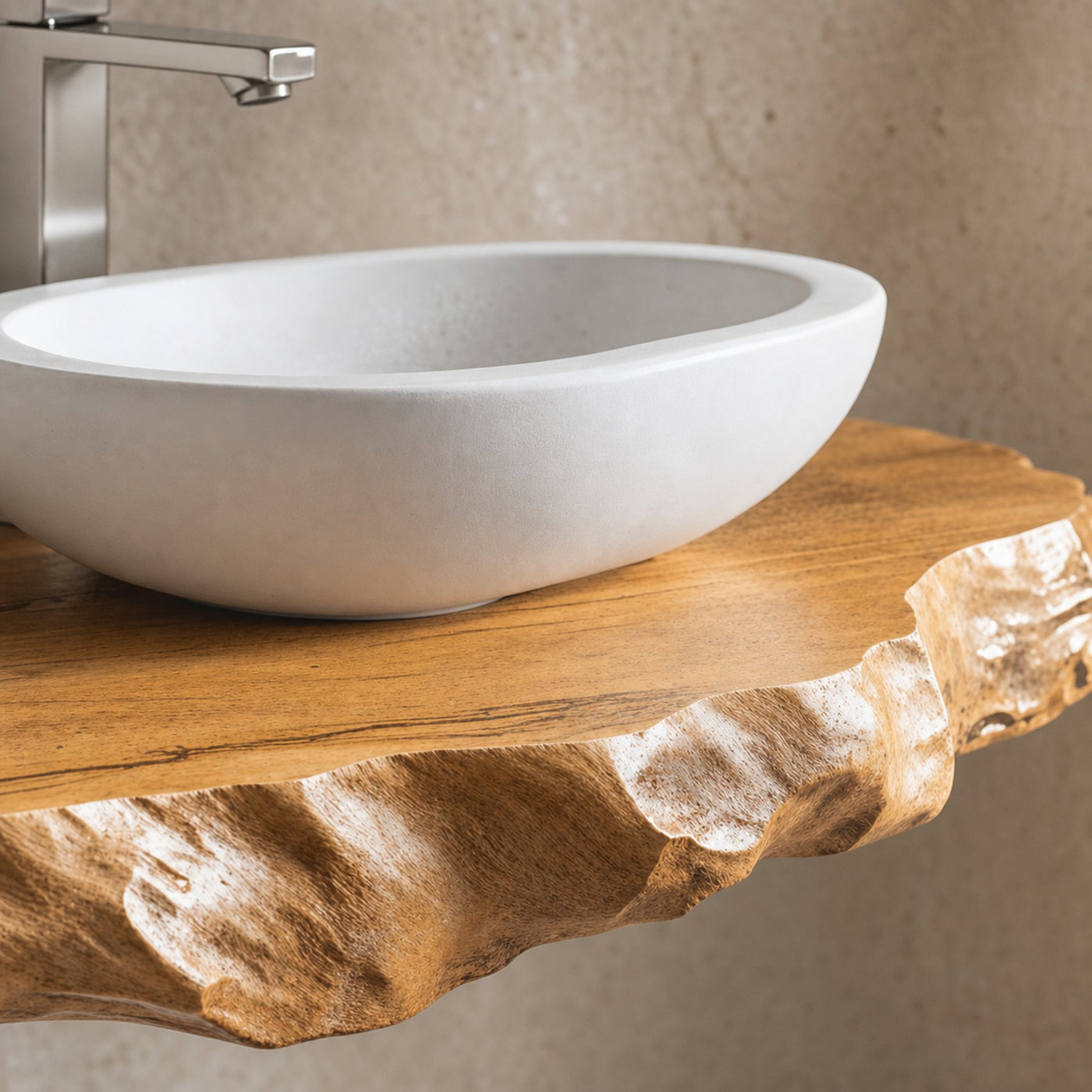Rustic Floating Bathroom Vanity Shelf - product view 4