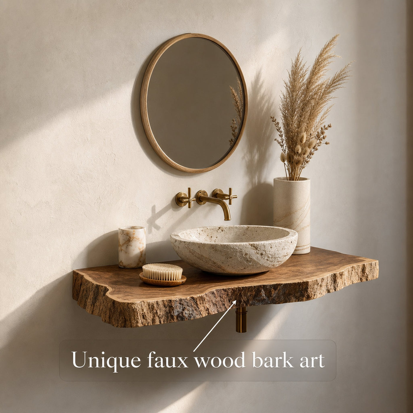 Rustic Floating Shelf Bathroom - product view 3