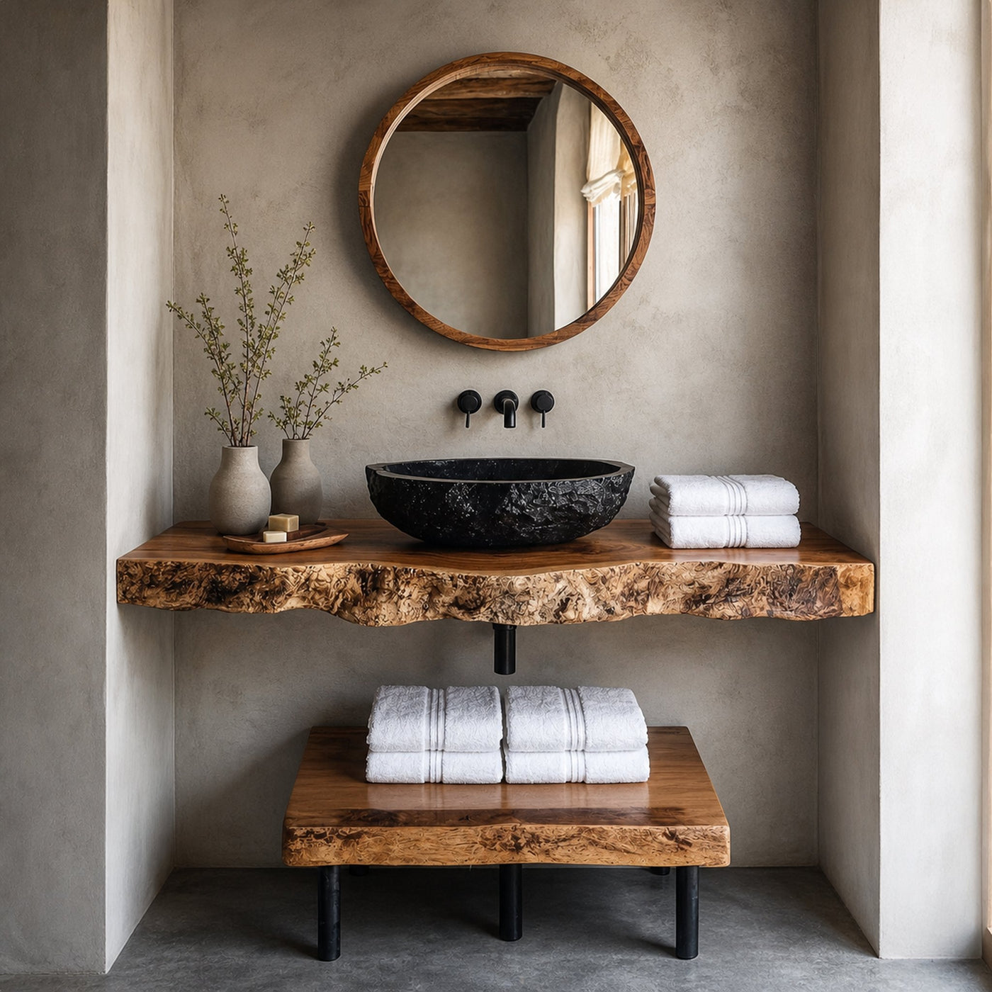 Rustic Floating Shelf Farmhouse Bathroom - product view 2