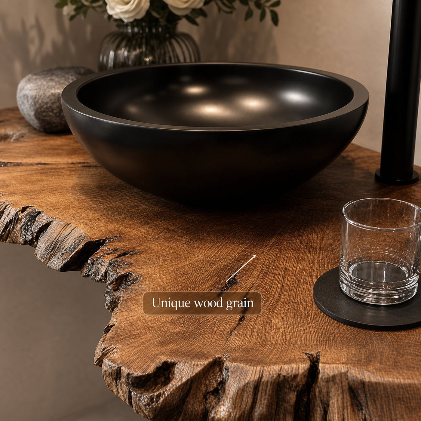 Rustic Floating Shelf Narrow Vanity Washroom - product view 3