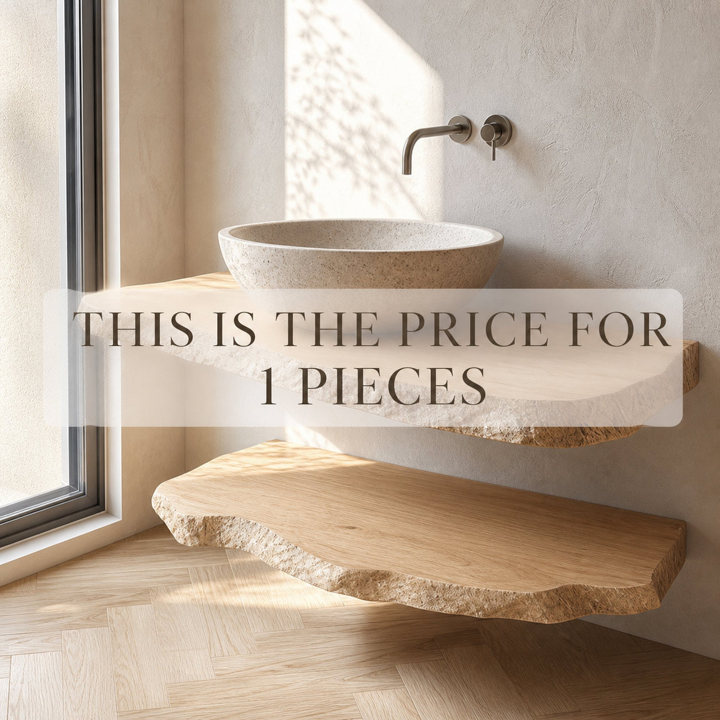 Rustic Floating Shelf Vanity Bathroom - product view 6