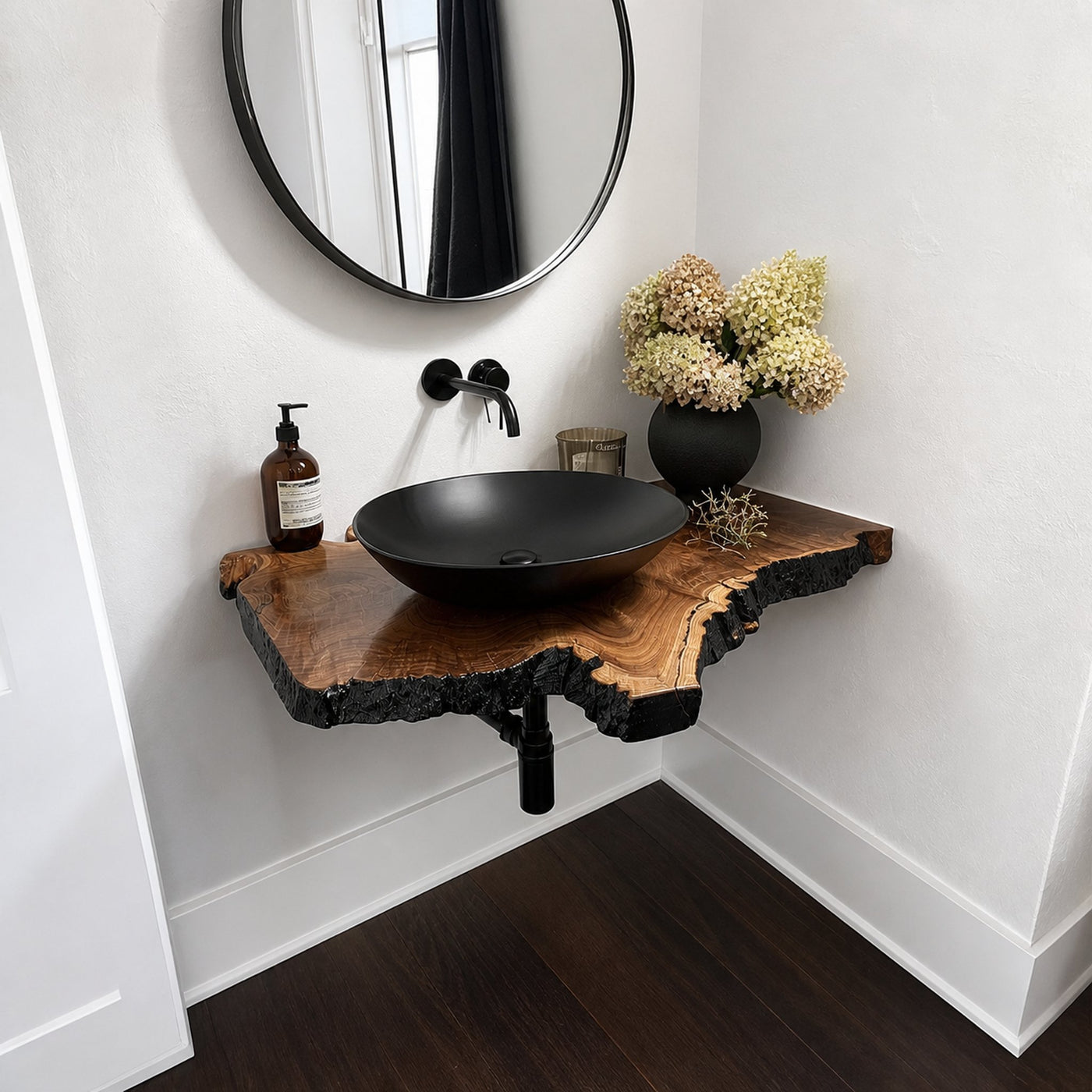 Rustic Floating Vanity Bathroom