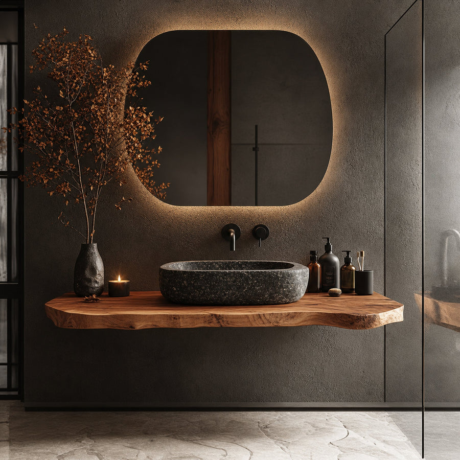 Rustic Floating Vanity Countertop Modern Bathroom
