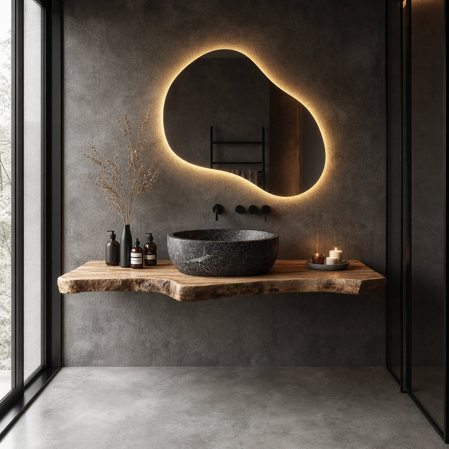 Rustic Floating Wall Vanity Bathroom Morden Decor