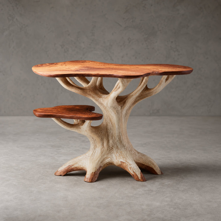 Rustic Handcrafted End Table Living Room Style