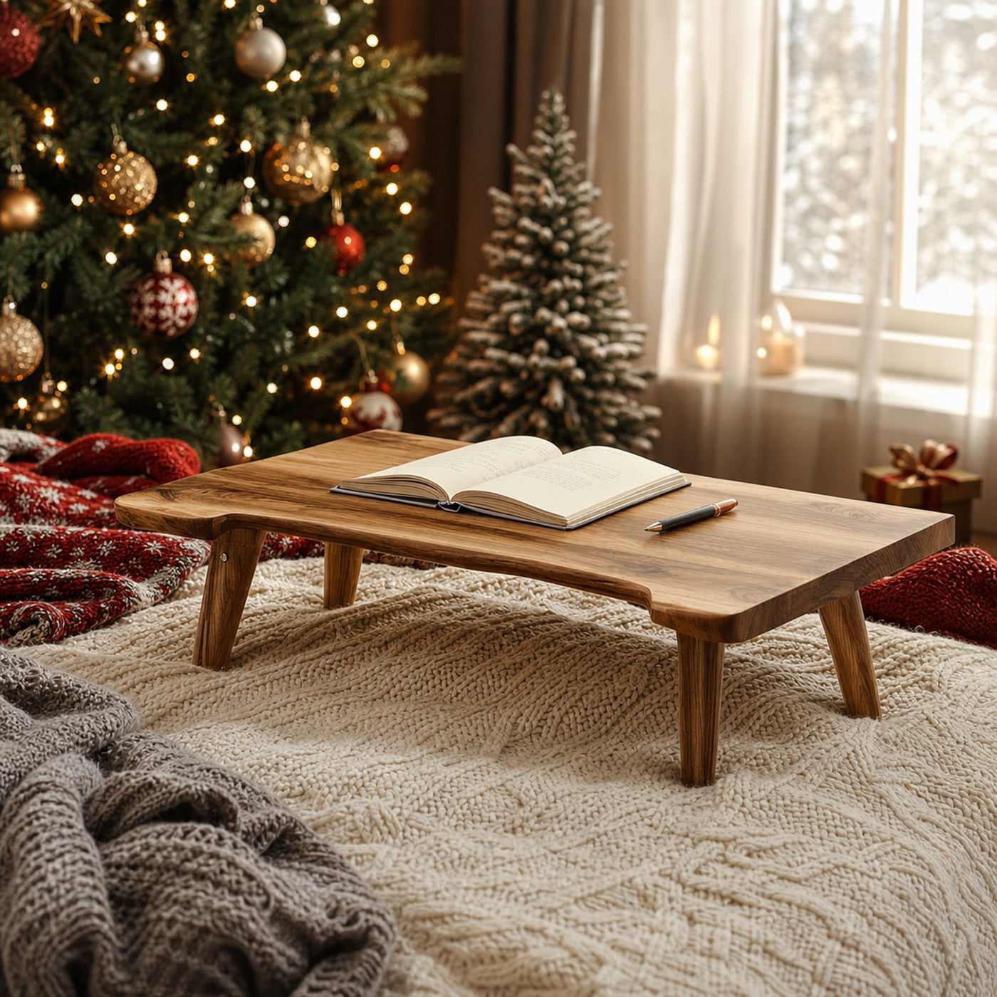 Rustic Lap Desk Christmas Cozy Bedroom Holiday Display
