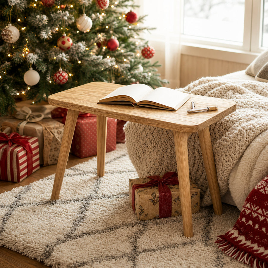 Rustic Live Edge Table Christmas Natural Bedroom Display