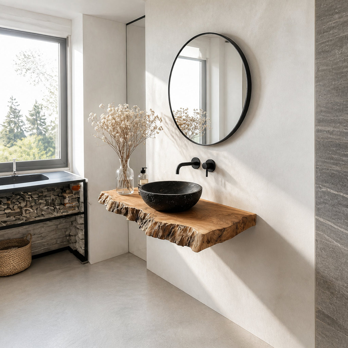 Rustic Live Edge Vanity Bathroom - product view 2