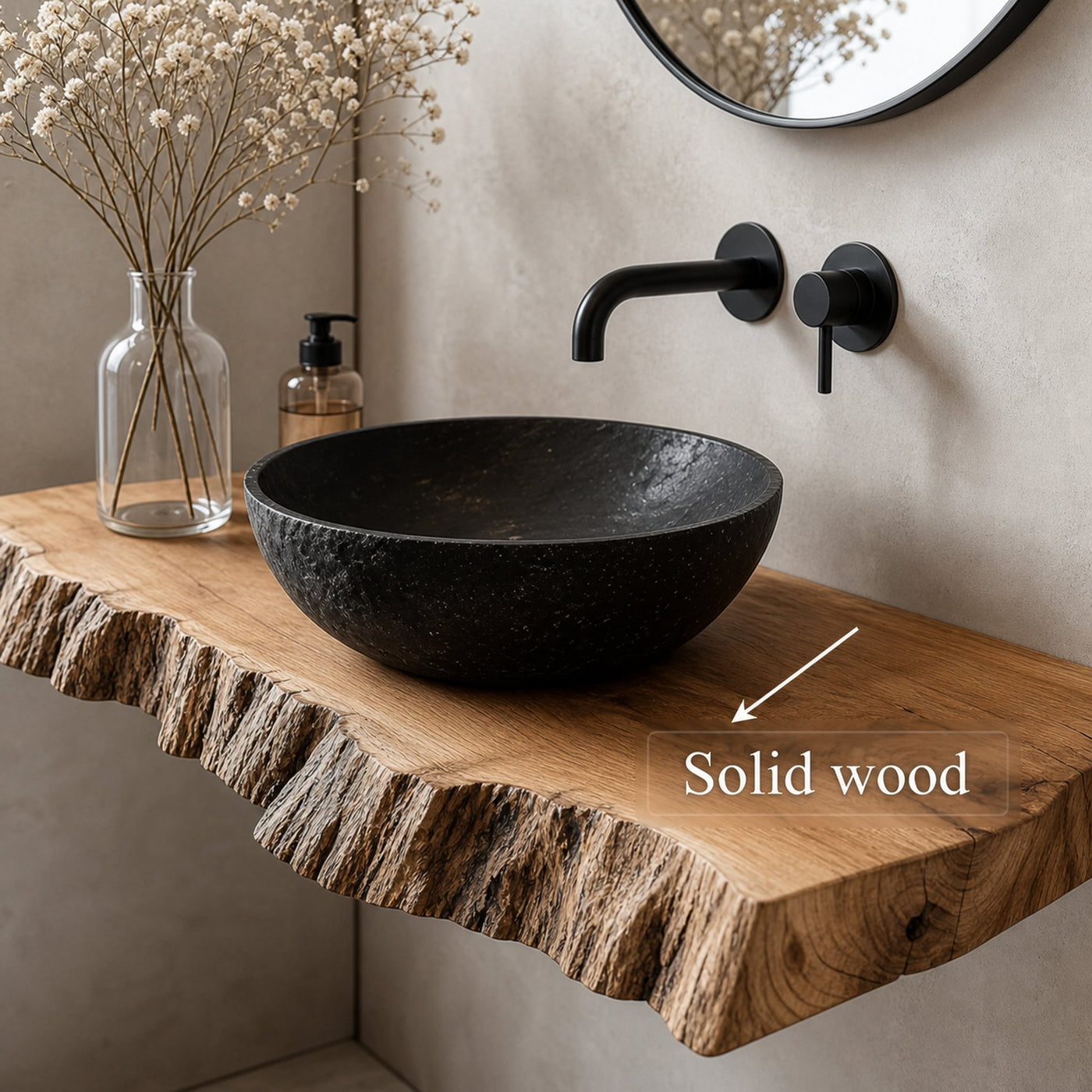 Rustic Live Edge Vanity Bathroom - product view 4