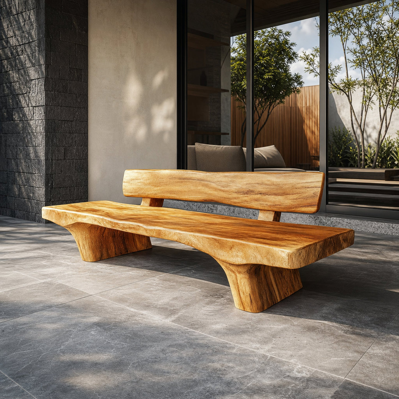 Rustic Minimal Bench For Entryway And Bedroom - product view 2