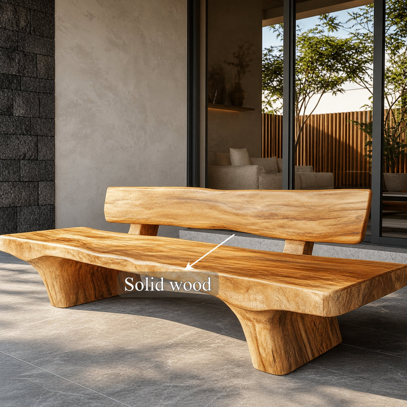 Rustic Minimal Bench For Entryway And Bedroom - product view 4