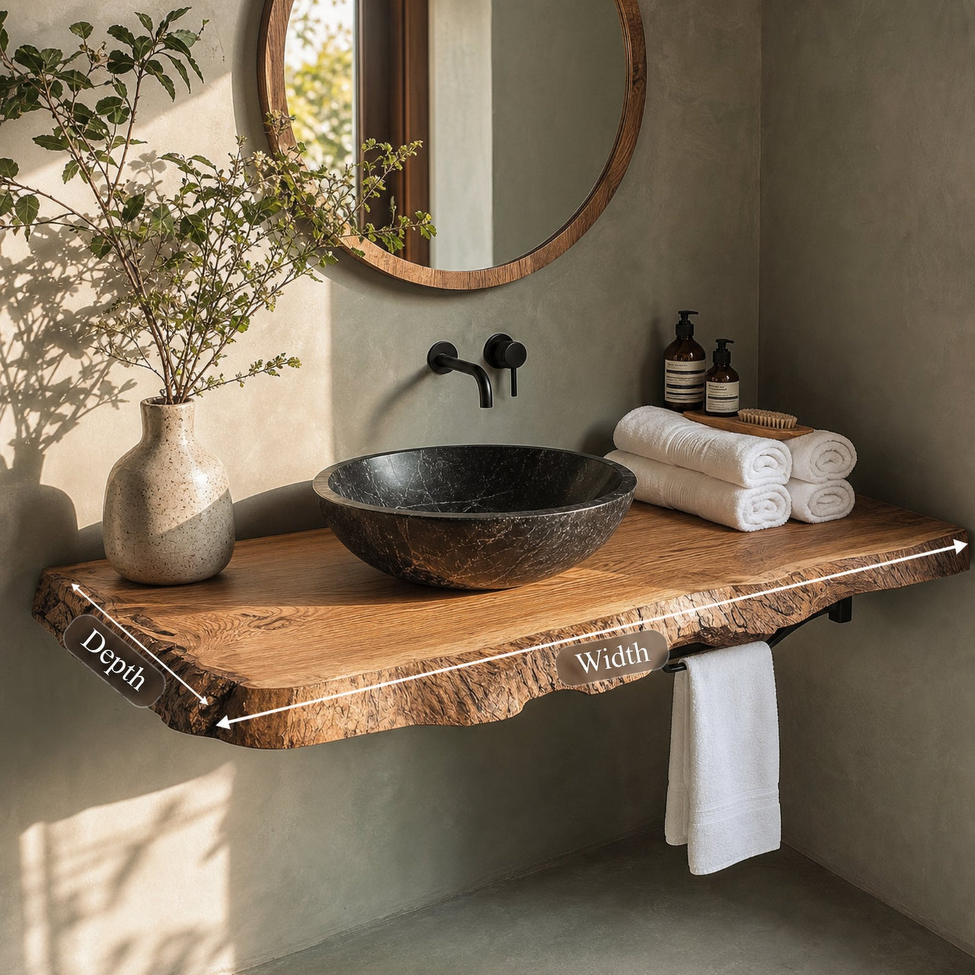 Rustic Minimalist Washstand Bathroom - product view 6