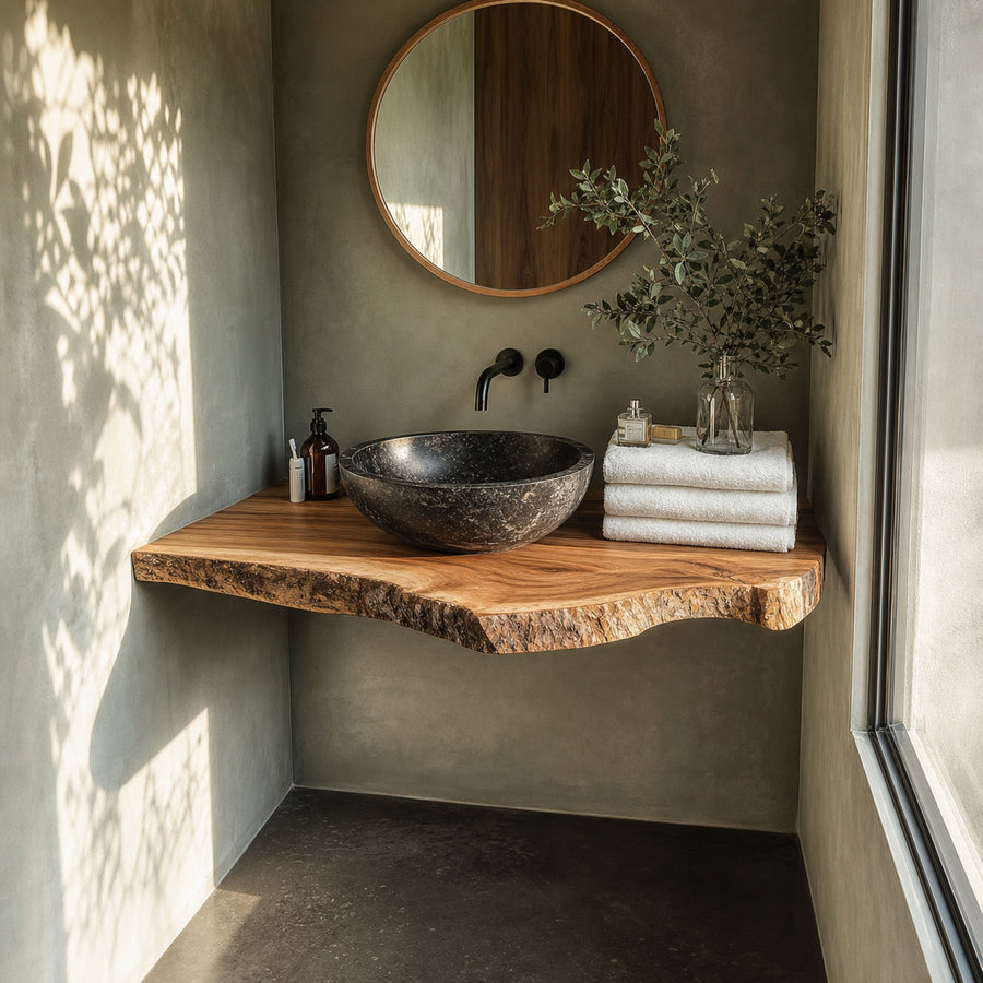 Rustic Narrow Vanity Bathroom