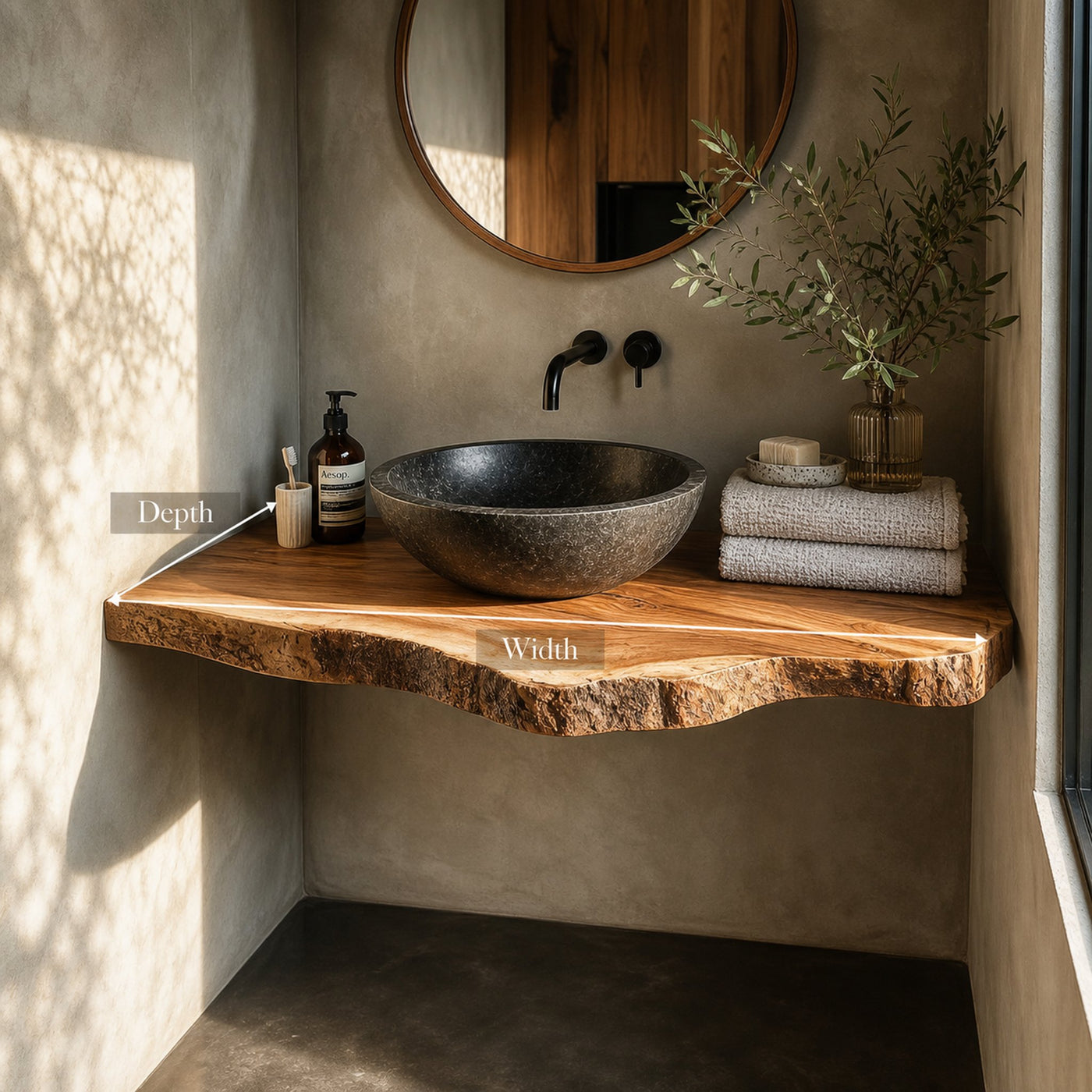 Rustic Narrow Vanity Bathroom - product view 6