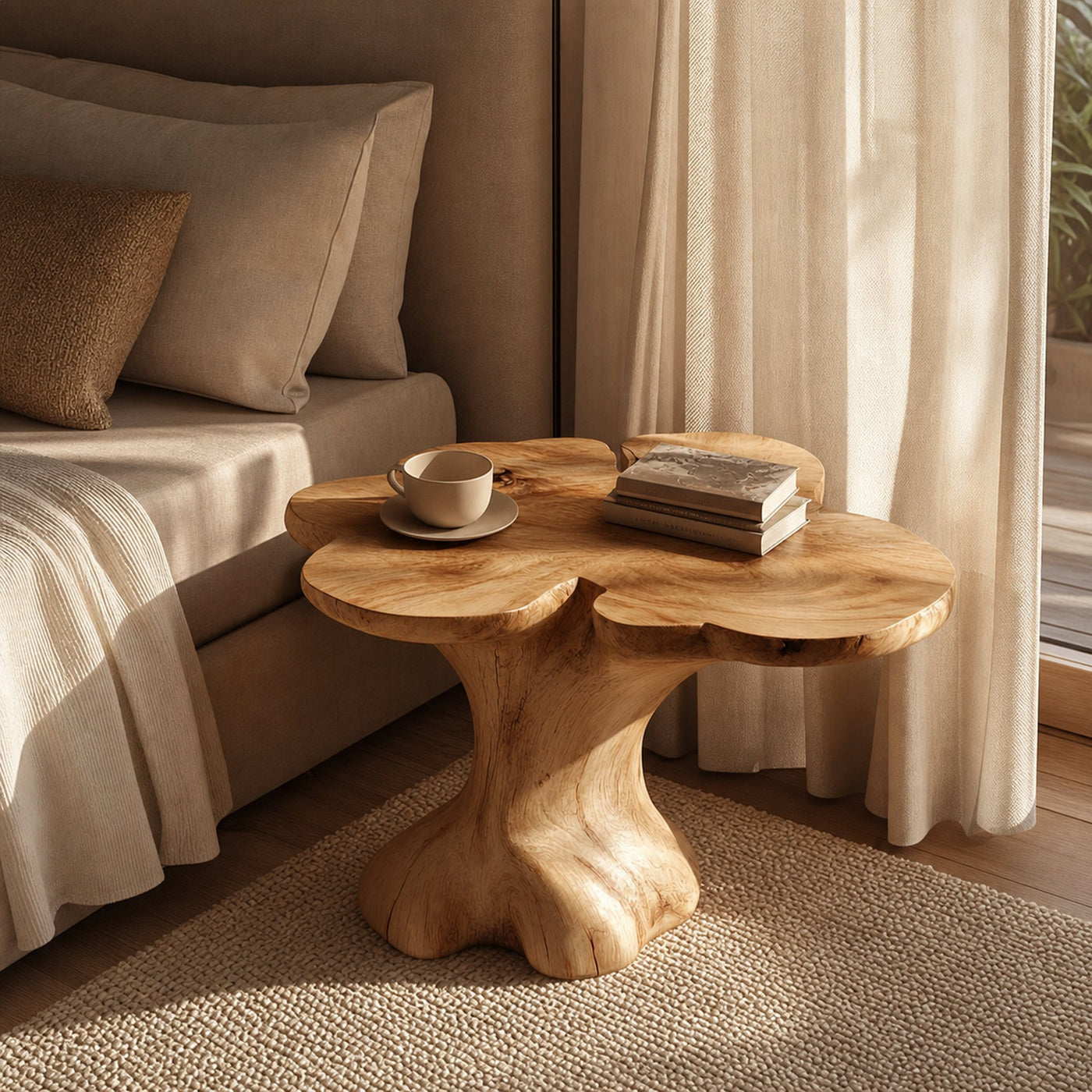 Rustic Organic End Table Bedroom Or Living Room Accent