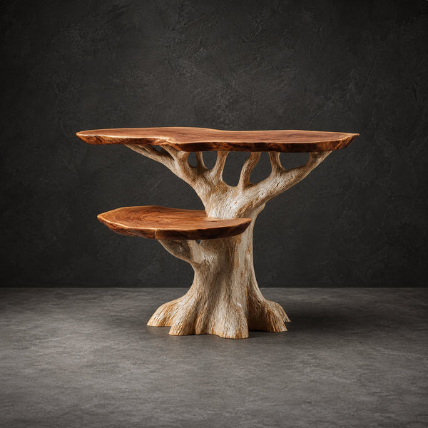 Rustic Sculptural Bedside Table Bedroom Or Living Accent