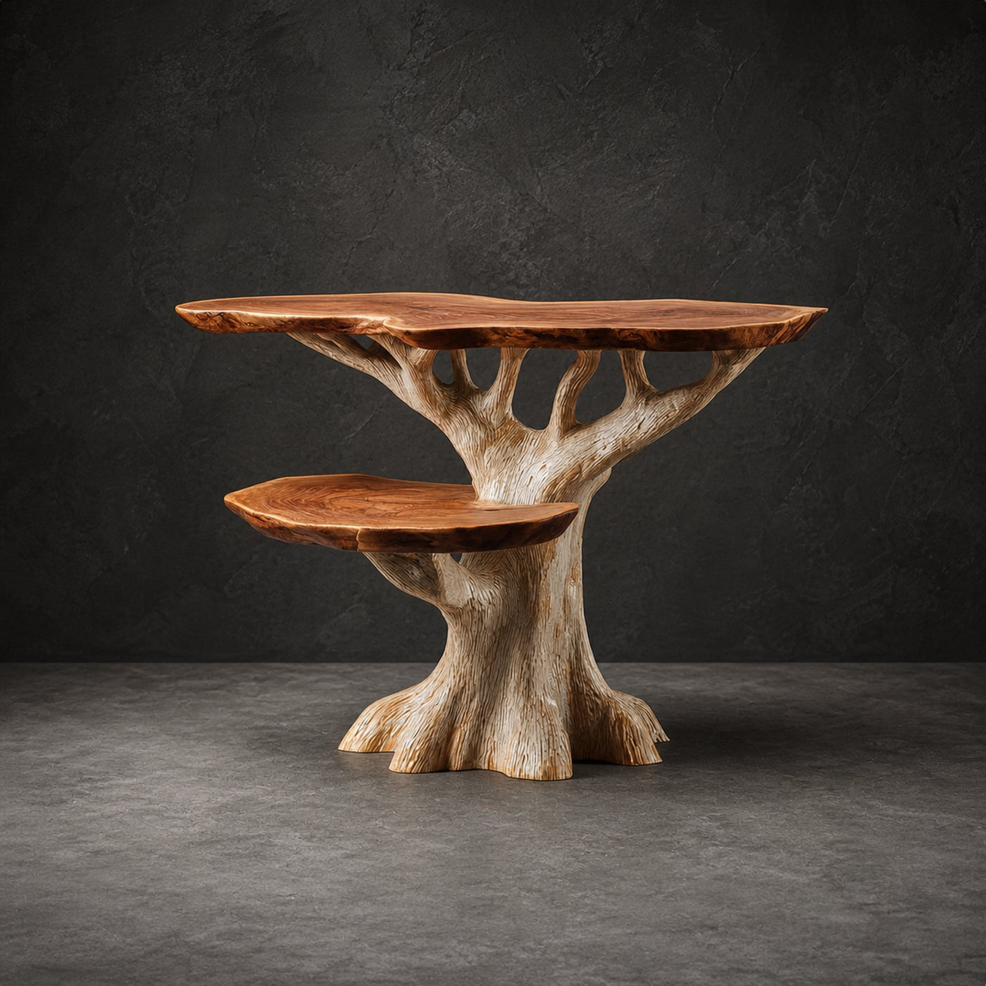 Rustic Sculptural Bedside Table Bedroom Or Living Accent