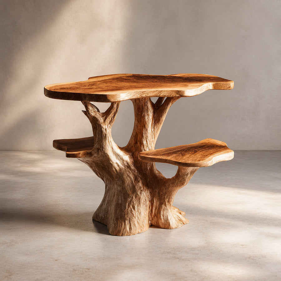 Rustic Sculptural Nightstand Bedroom Decor