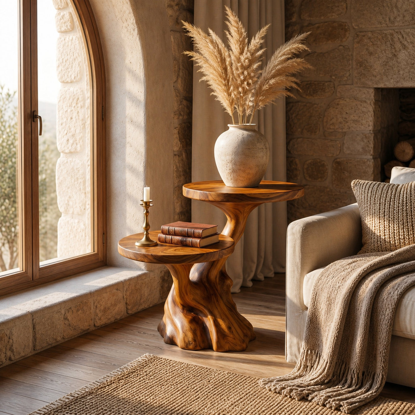 Rustic Side Table Entryway And Living Room - product view 6
