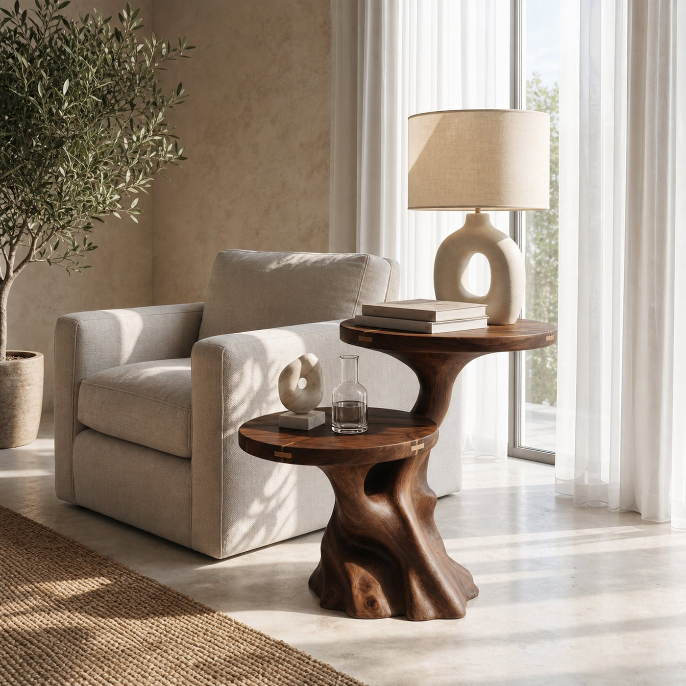Rustic Side Table Entryway And Living Room - product view 7