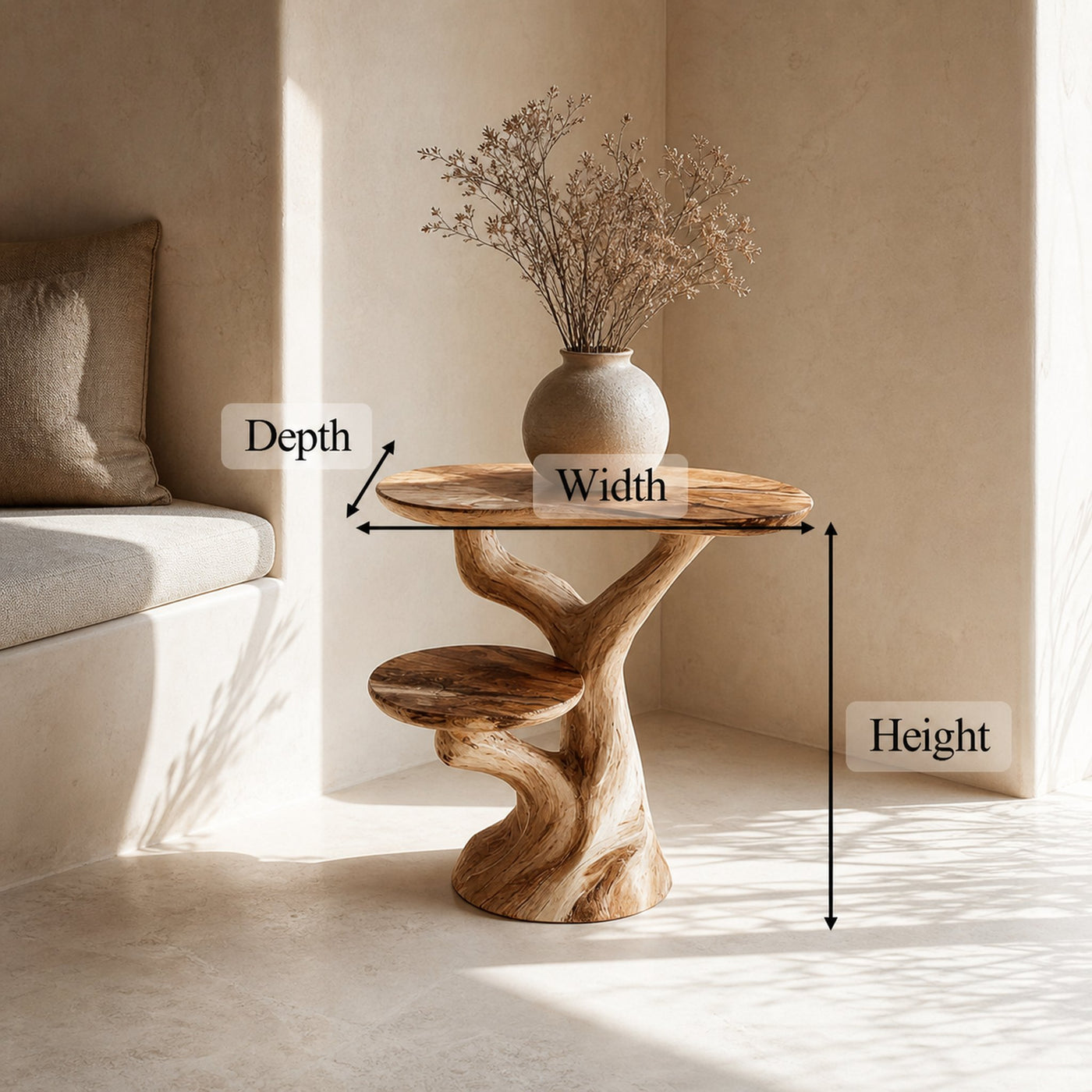 Rustic Side Table Living Room Or Office - product view 8